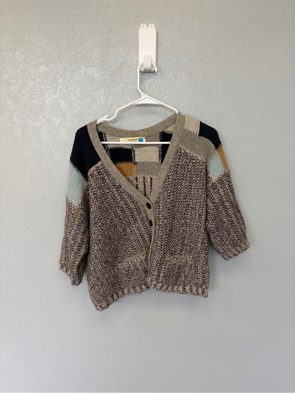 Anthropologie Sparrow "Risa" Marled Patchwork Cardigan